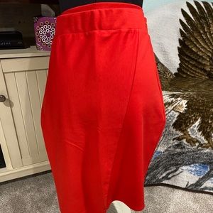 Red pencil skirt